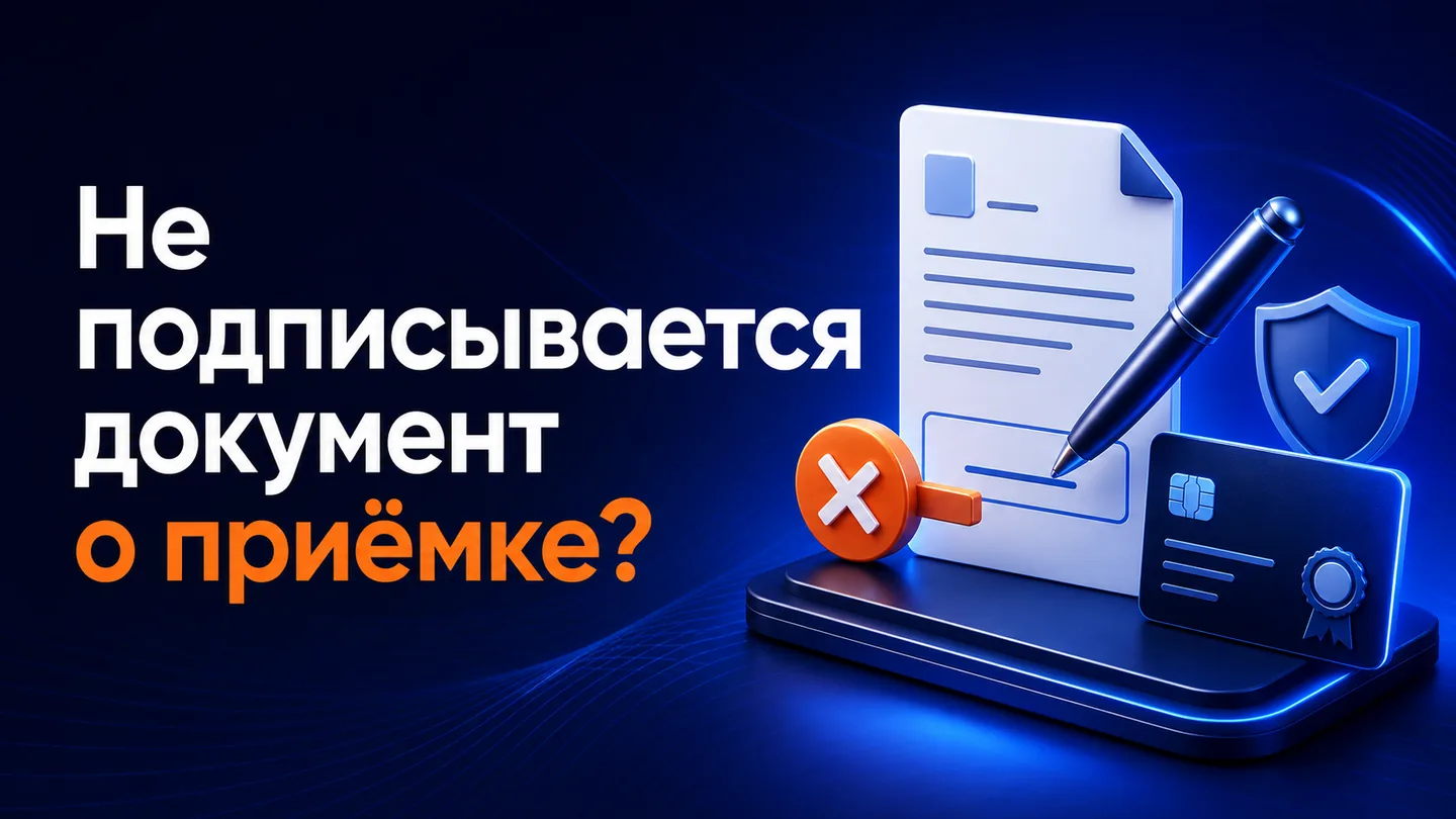 Ошибка при электронной подписи документа о приёмке